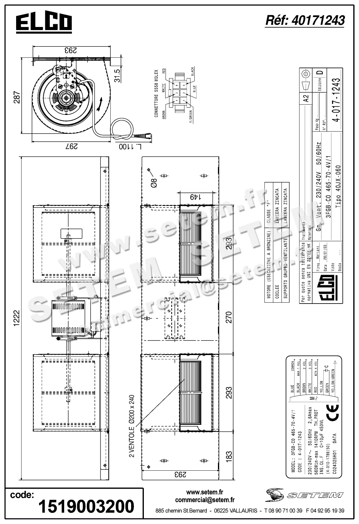 1519003200-GMV ELCOMOTEUR 3FGB.CO.465.70.4V/1 *40171243* 3