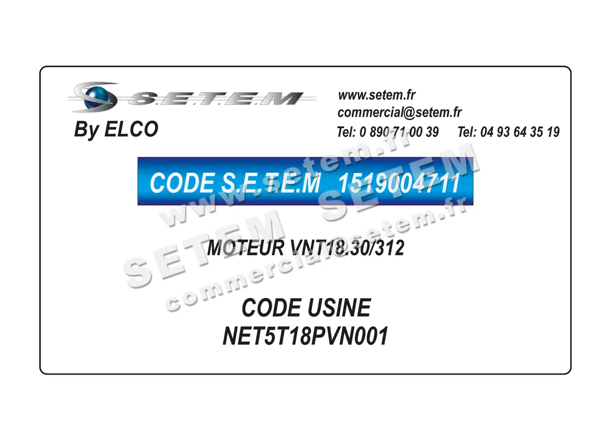 1519004711-MOTEUR ELCOMOTEUR VNT18.30/312 *NET5T18PVN001*