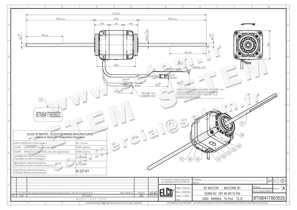 1519005314-MOTEUR ELCO 1BT75-45-1VNA *BTNB41TB0352S*