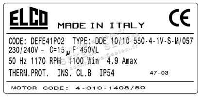 1519005536-VENTILATEUR ELCOMOTEUR DDE10/10 550W 4P M230V 1V 40101408/50 +PI *DEFE41P02* 2