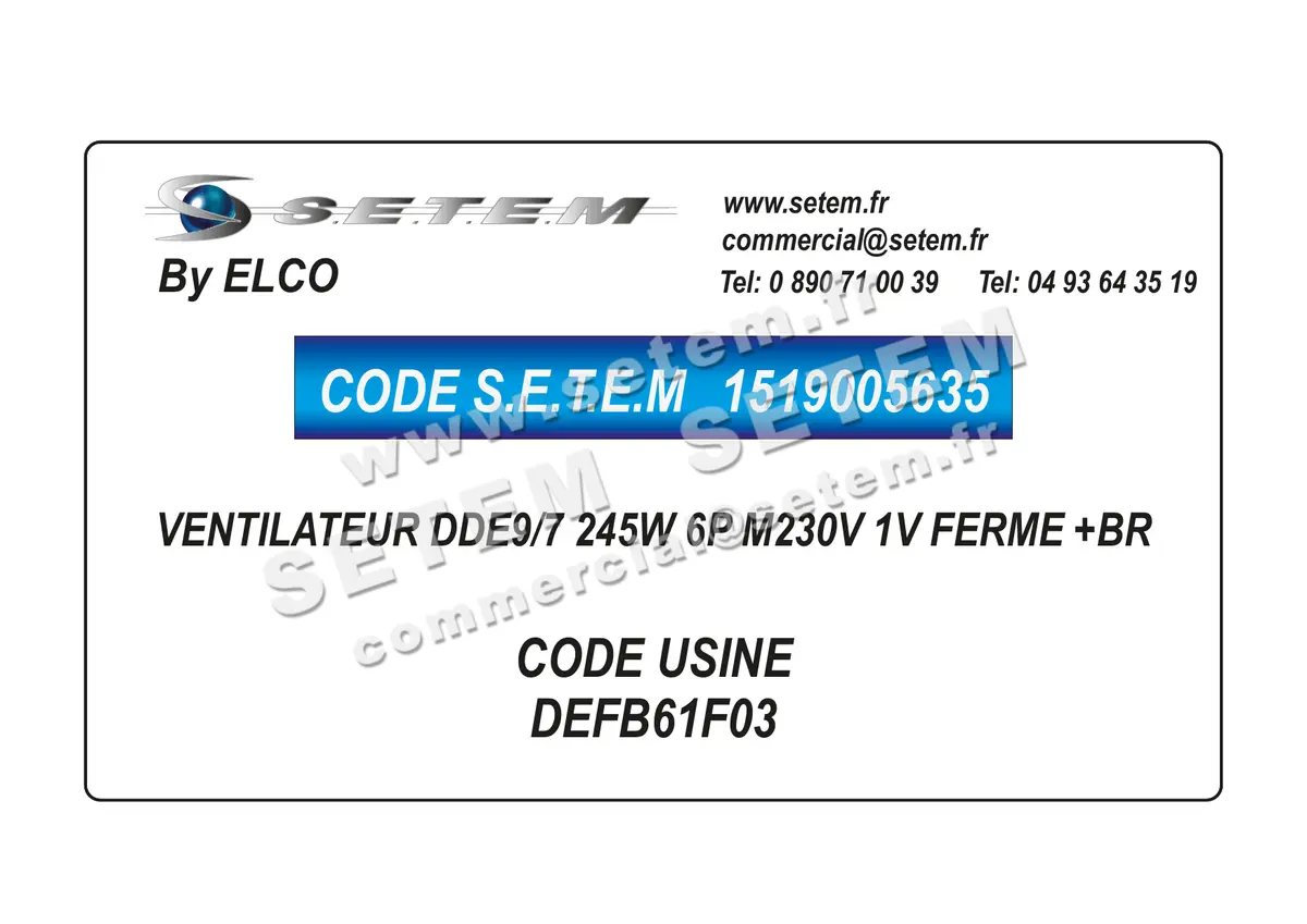 1519005635-VENTILATEUR ELCOMOTEUR DDE9/7 245W 6P M230V 1V FERME +BR *DEFB61F03*