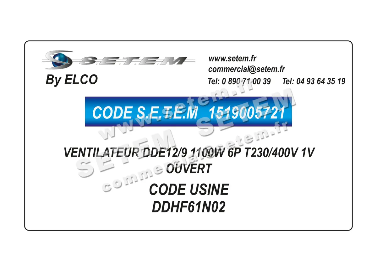 1519005721-VENTILATEUR ELCOMOTEUR DDE12/9 1100W 6P T230/400V 1V OUVERT *DDHF61N02*