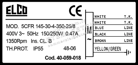 1519006018-VENTILATEUR ELCOMOTEUR 5CFR145.30.4.350.25/8 *4059018* 4