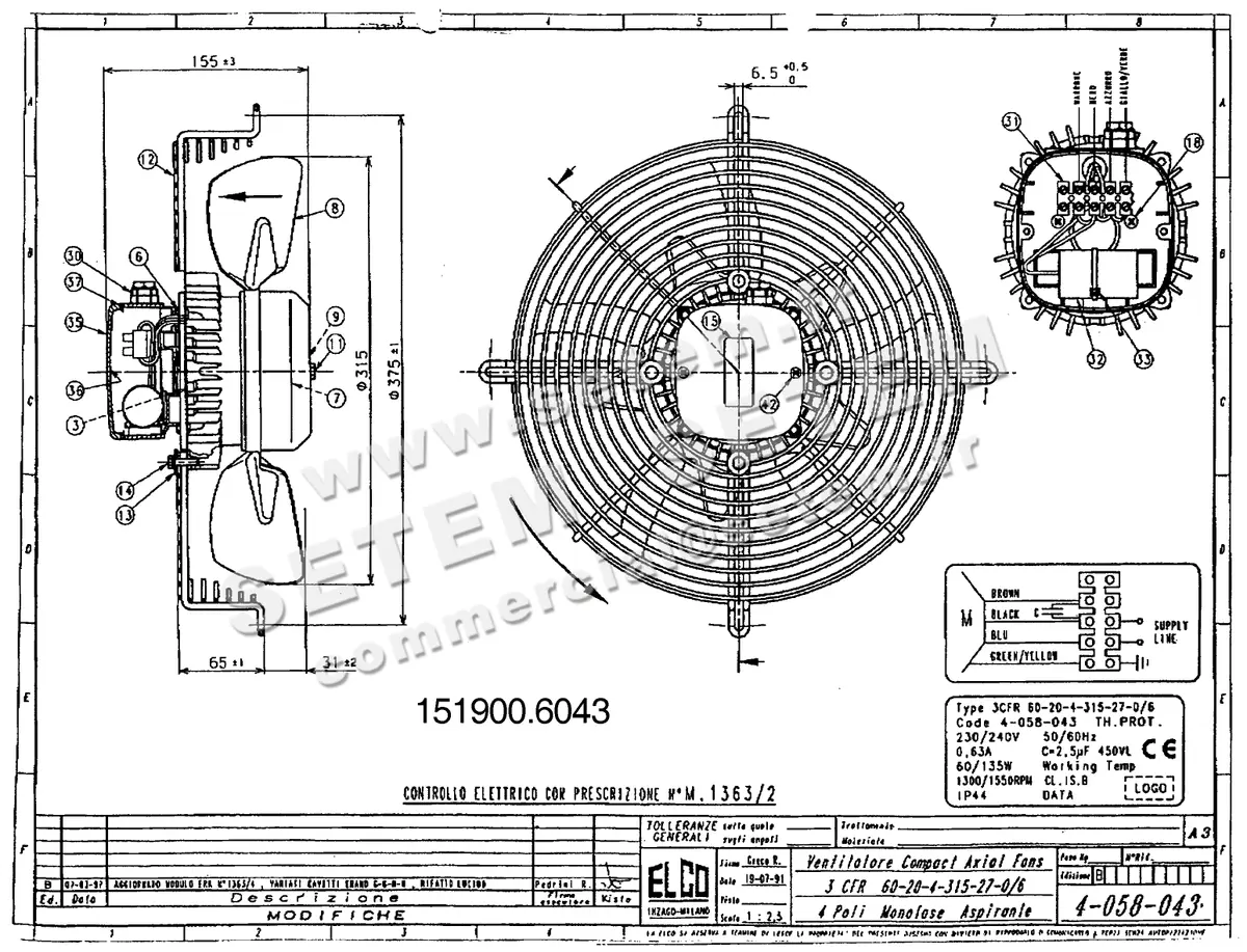 1519006043-VENTILATEUR ELCOMOTEUR 3CFR60.20.4.315.27.0/6 *4058042*