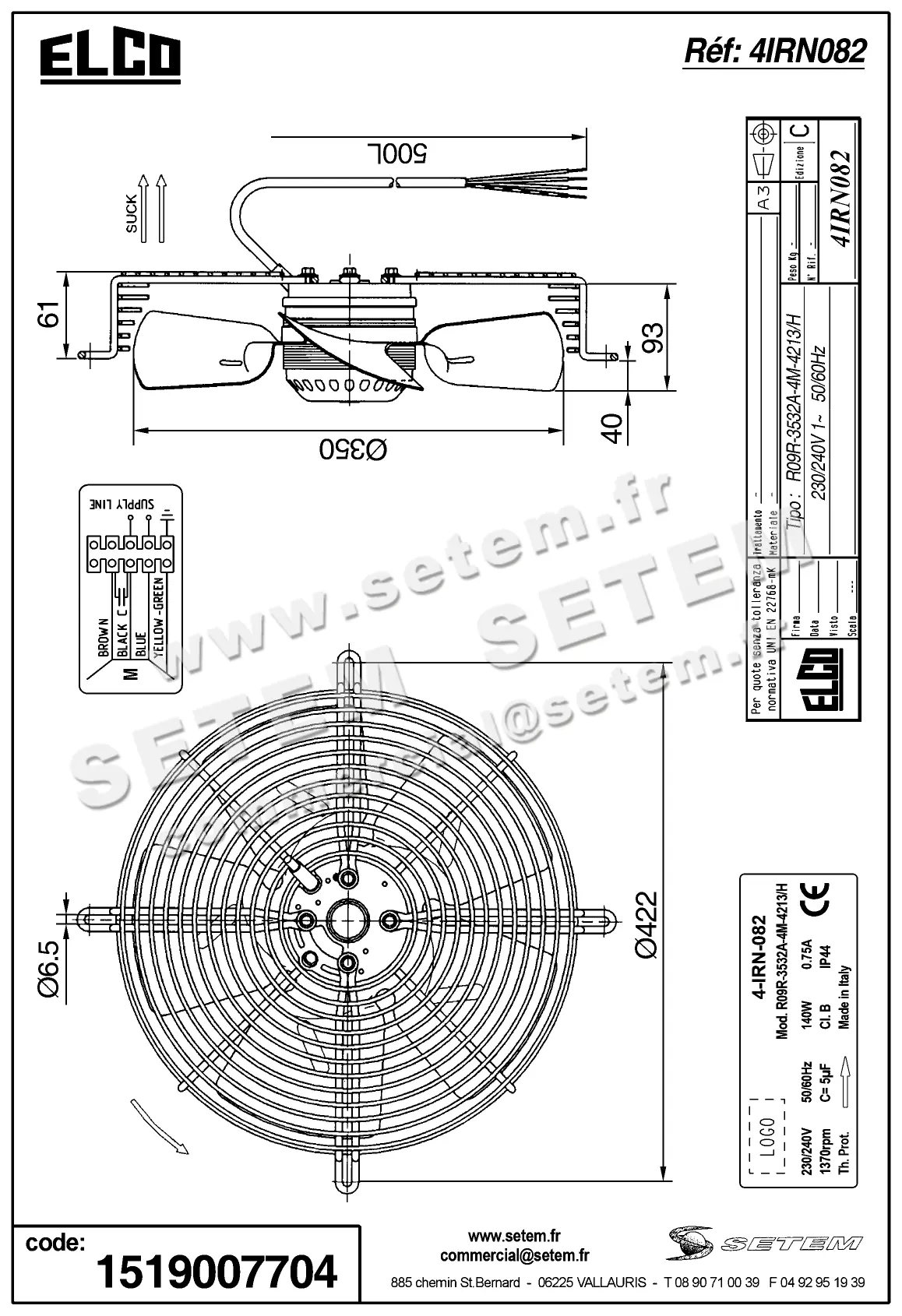 1519007704-VENTILATEUR ELCOMOTEUR R09R.3532A.4M.4213/H *4IRN082* 3