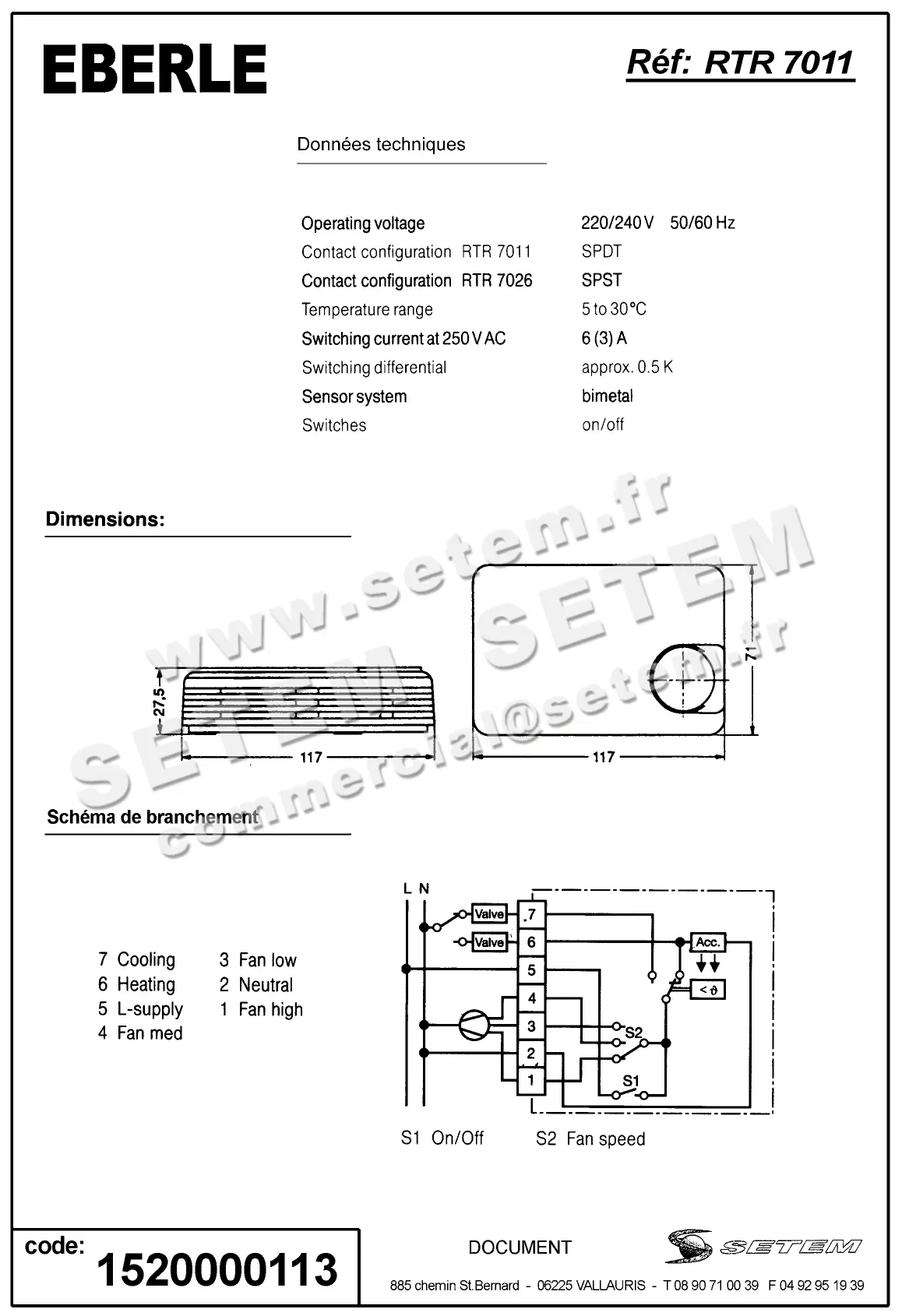 1520000113-THERMOSTAT EBERLE RTR 17225 7011 100