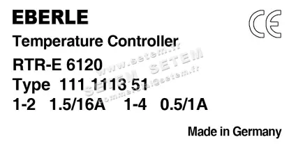 1520006120-THERMOSTAT EBERLE RTRE6120 *111111351* 2