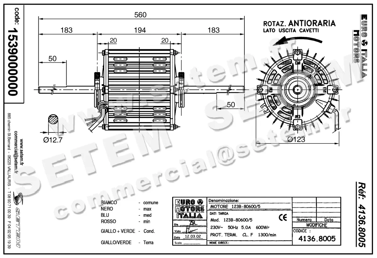 1539000000-MOTEUR EUROMOTORS 123B-80600/5 *4136.8005* 2