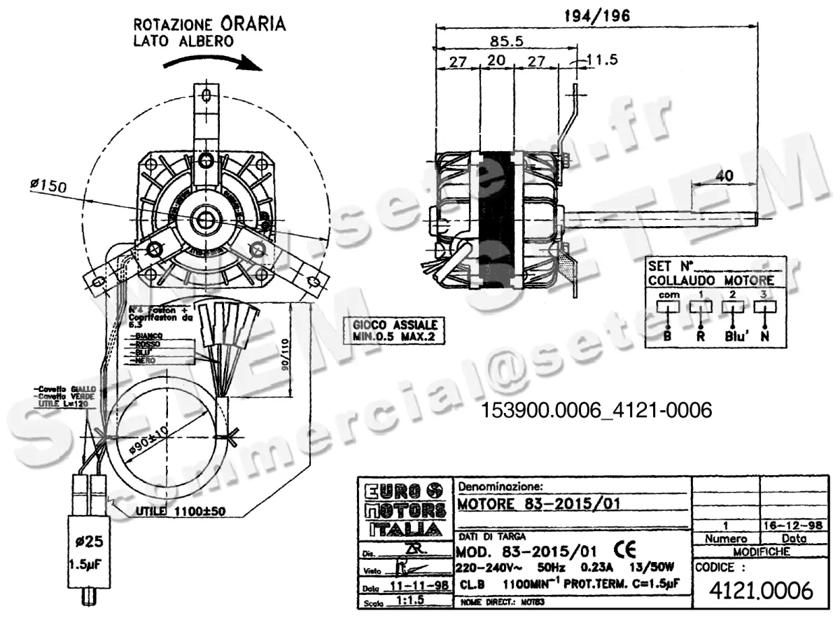 1539000006-MOTEUR EUROMOTORS 83-2015/01 *4121.0006* 2