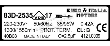 1539000009-MOTEUR EUROMOTORS 83D-2535/17 *4121.0009* 4