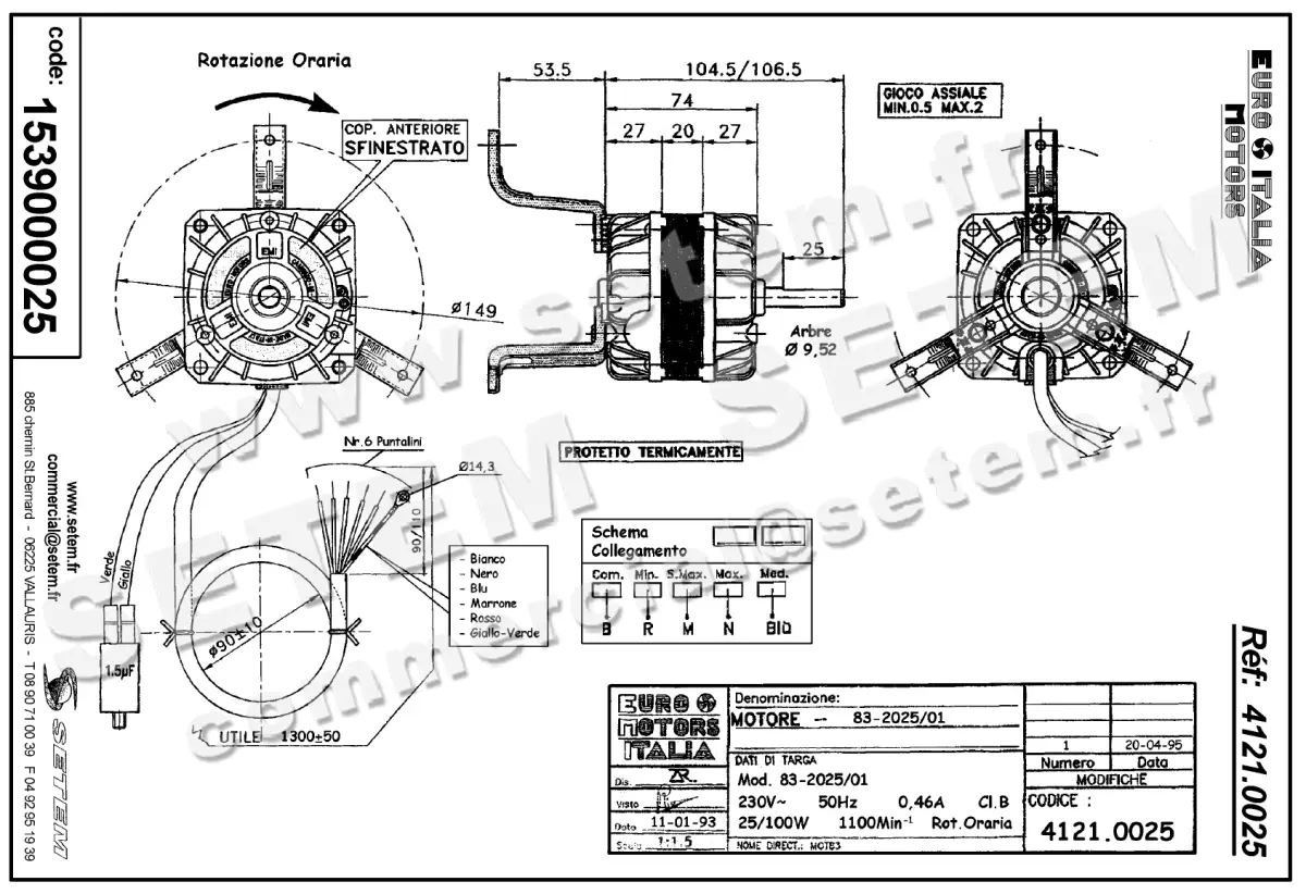 1539000025-MOTEUR EUROMOTORS 83-2025/01 *4121.0025* 2