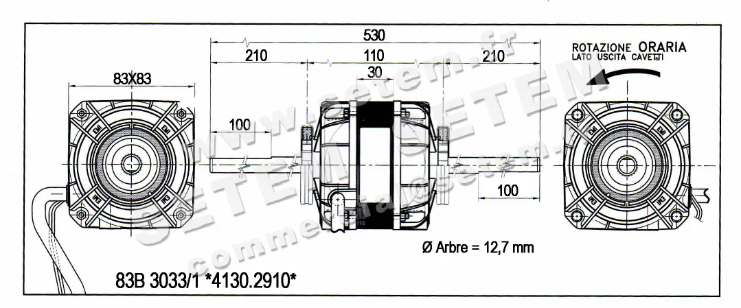 1539000064-MOTEUR EUROMOTORS 83B-3033/1 "3075041" *4130.2910* 4