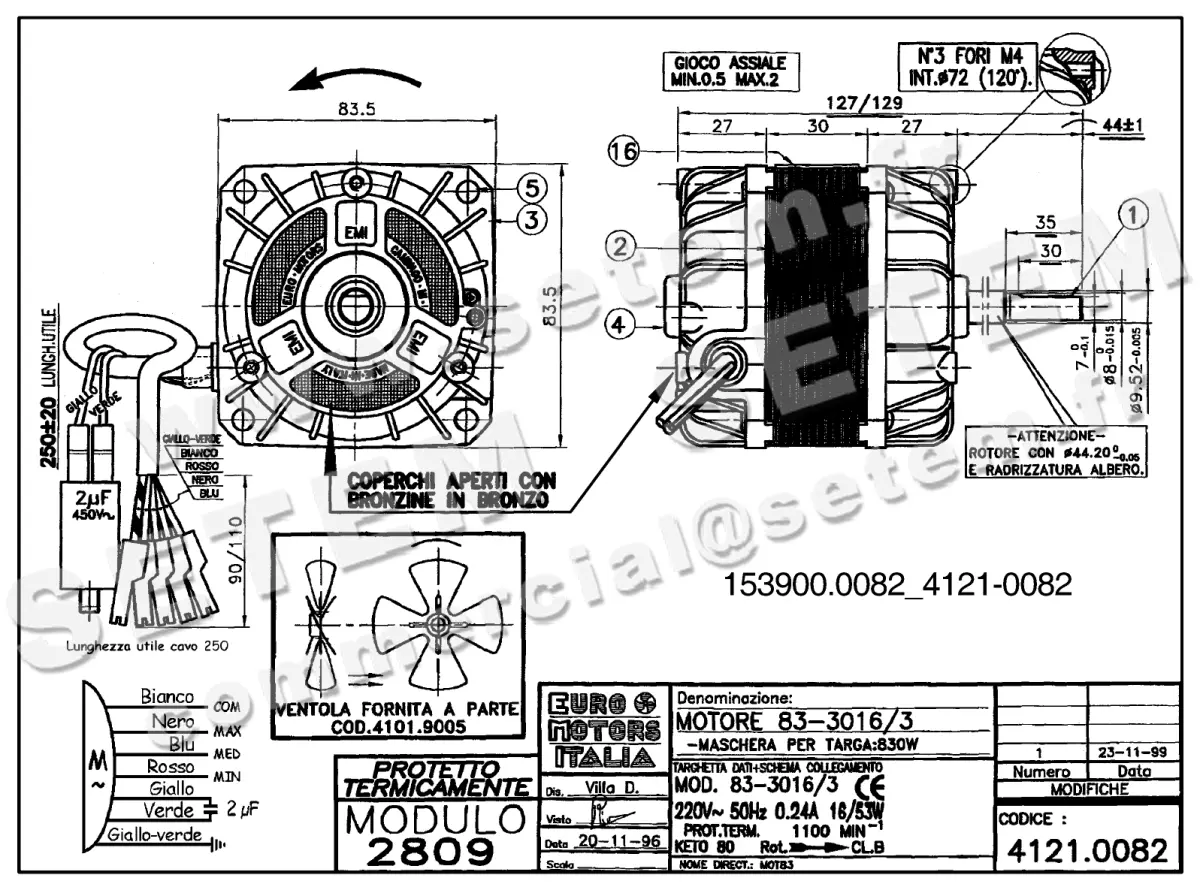 1539000082-MOTEUR EUROMOTORS 83-3016/3 *4121.0082*