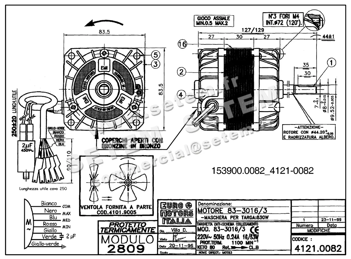 1539000082-MOTEUR EUROMOTORS 83-3016/3 *4121.0082* 2