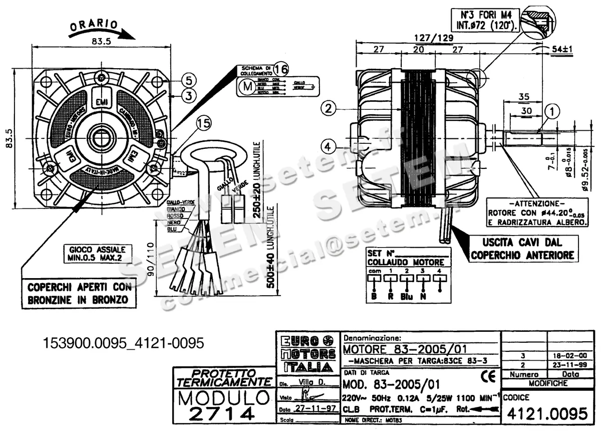 1539000095-MOTEUR EUROMOTORS 83-2005/01 *4121.0095* 2