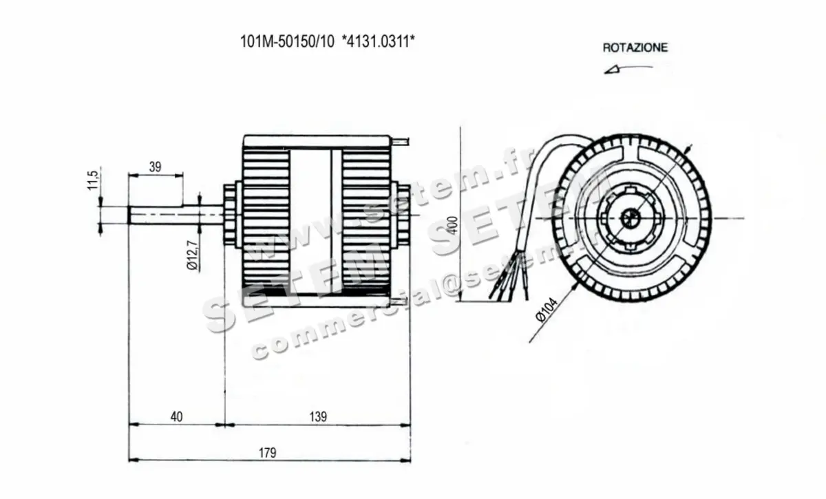 1539000101-MOTEUR EUROMOTORS 101M-50150/10 *4131.0311* 4