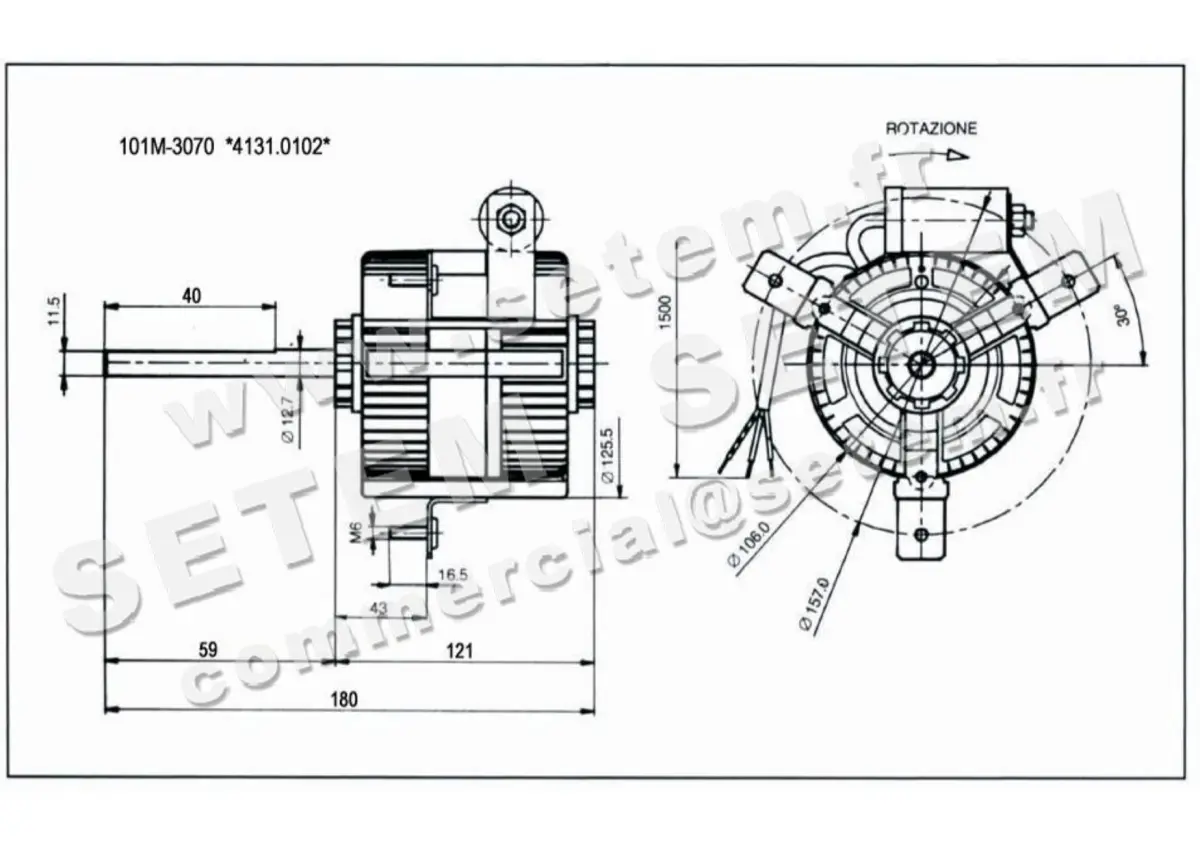 1539000102-MOTEUR EUROMOTORS 101M-3070 *4131.0102* 2