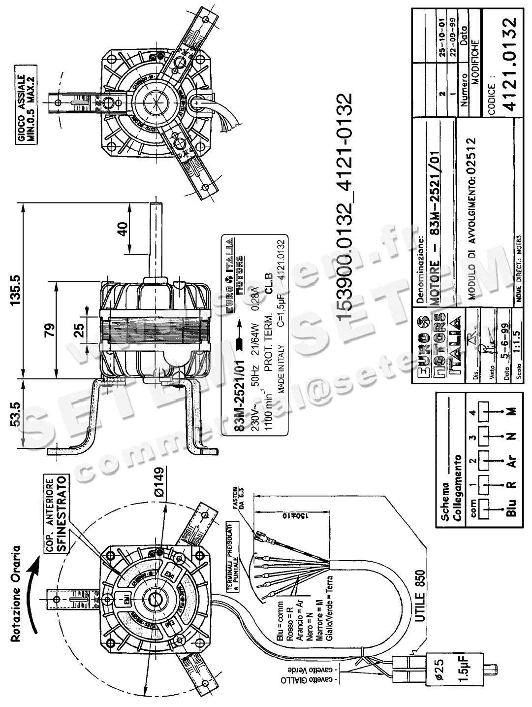 1539000132-MOTEUR EUROMOTORS 83M-2521/01 *4121.0132* 3