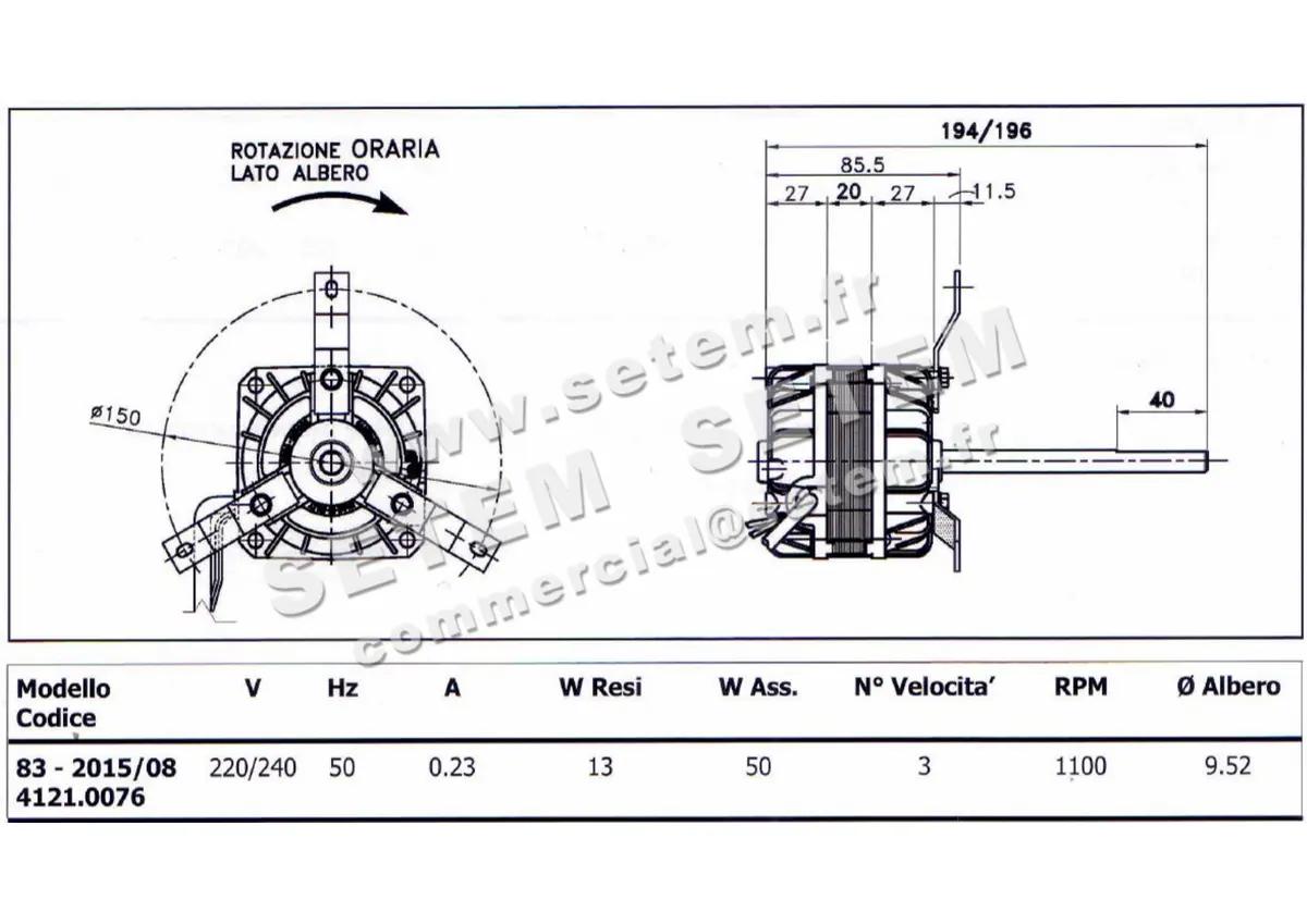 1539000231-MOTEUR EUROMOTORS 83-2015/O8 *4121.0076* 2