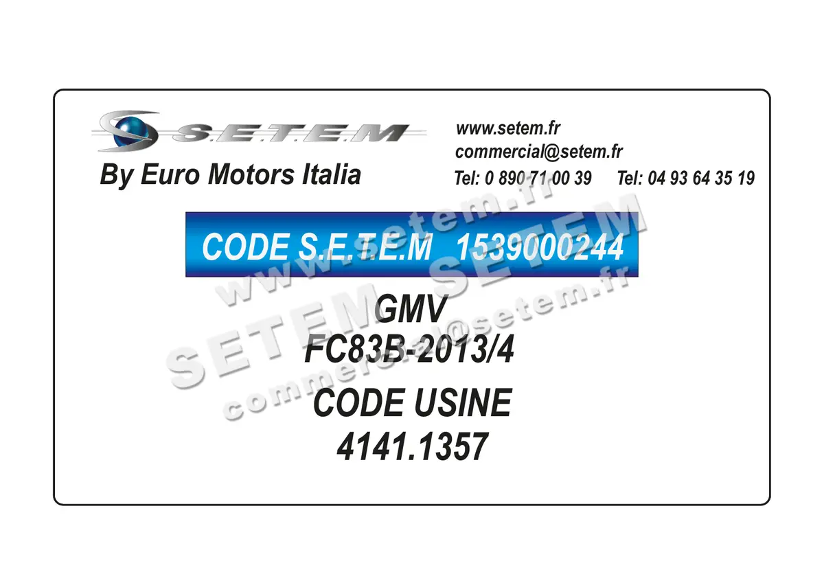 1539000244-GMV EUROMOTORS FC83B-2013/4 *4141.1357* 2