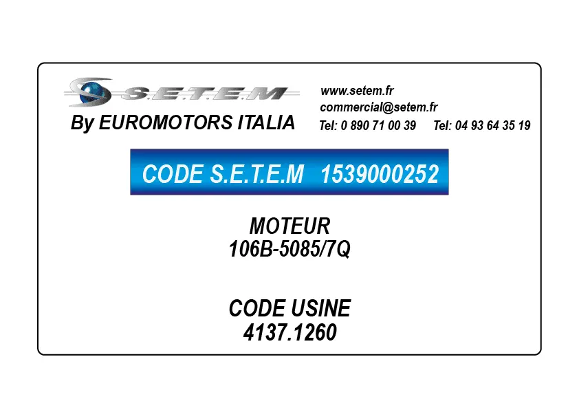 1539000252-MOTEUR EUROMOTORS 106B-5085/7Q *4137.1260*