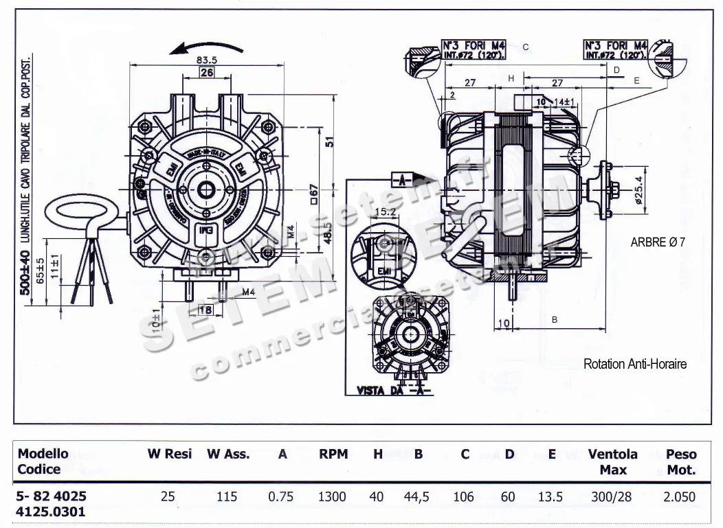 1539000301-MOTEUR EUROMOTORS 5-82-4025 *4125.0301* 6