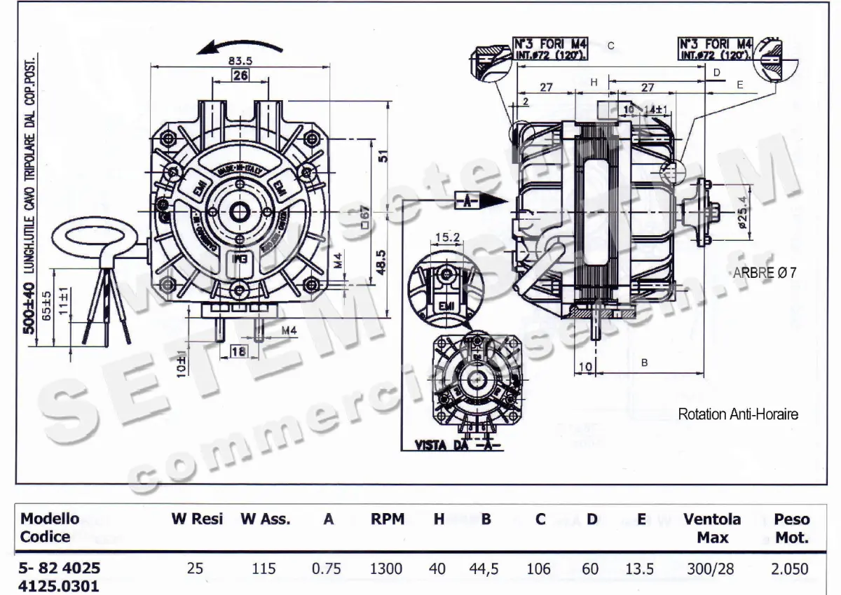 1539000301-MOTEUR EUROMOTORS 5-82-4025 *4125.0301* 4