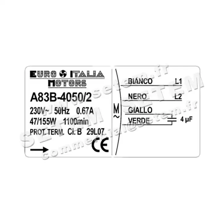 1539000303-MOTEUR EUROMOTORS A83B-4050/2 *4127.0303* 4