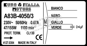 1539000304-MOTEUR EUROMOTORS A83B-4050/3 *4127.0304* 5