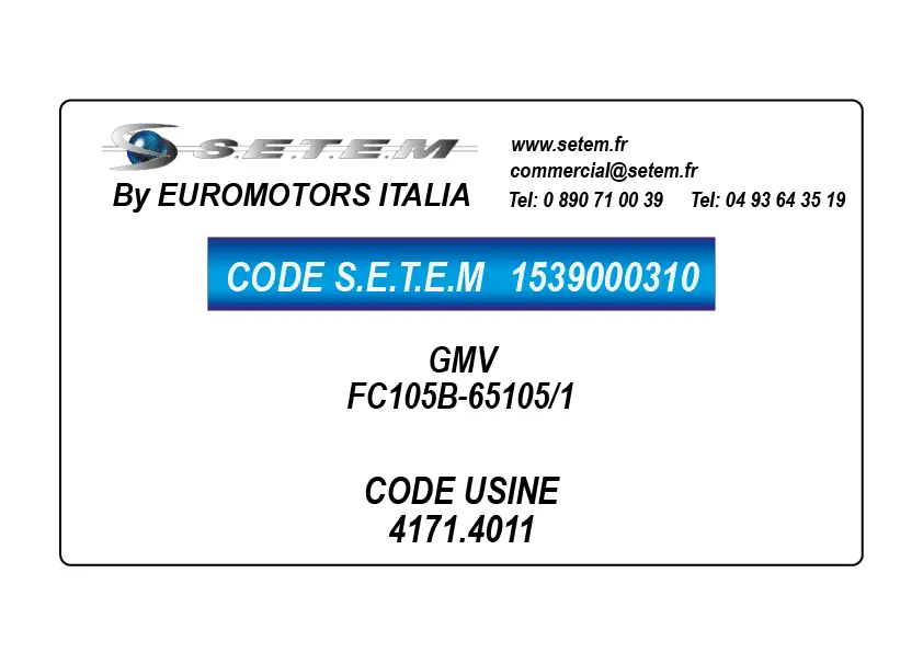 1539000310-GMV EUROMOTORS FC105B-65105/1 *4171.4011*