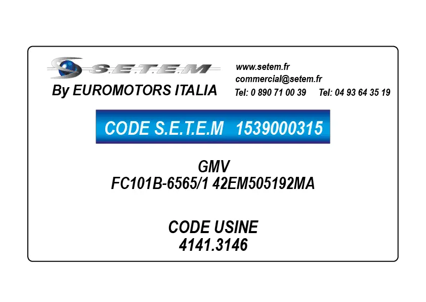 1539000315-GMV EUROMOTORS FC101B-6565/1 "42EM505192MA" *4141.3146*