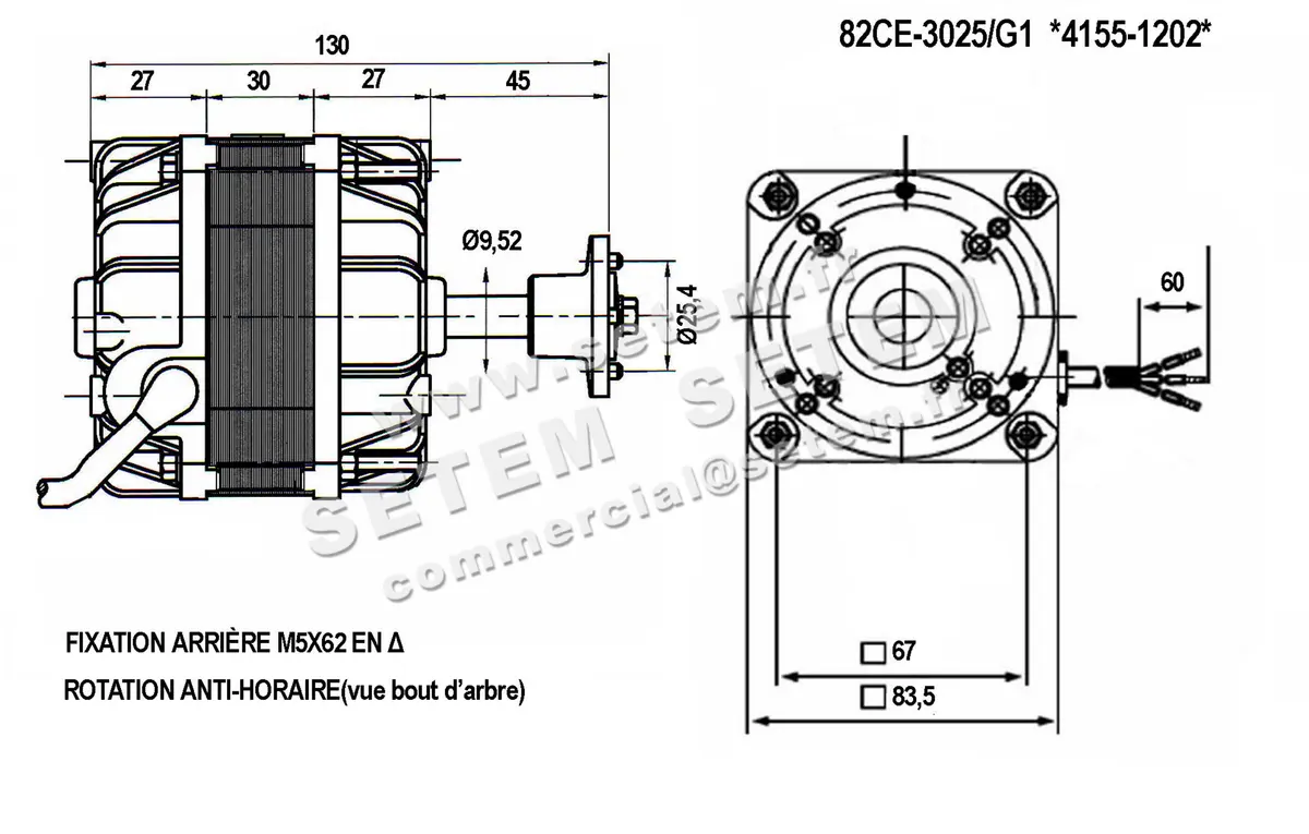 1539001202-MOTEUR EUROMOTORS 82CE-3025/G1 *4155.1202* 5