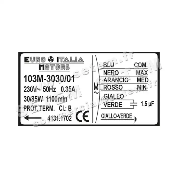 1539001702-MOTEUR EUROMOTORS 103M.3030/O1 "3074063" *4131.1702* 3