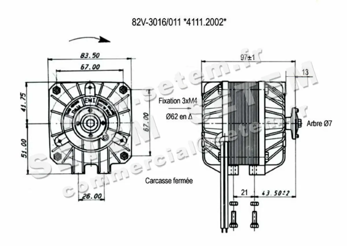 1539002002-MOTEUR EUROMOTORS 82V-3016/O11 *4111.2002* 4