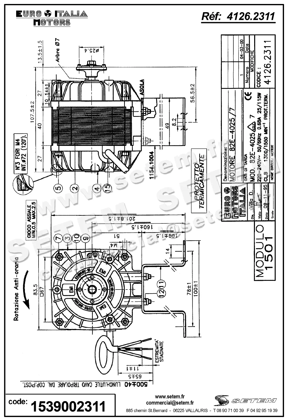 1539002311-MOTEUR EUROMOTORS 82E-4025/7 *4126.2311* 2