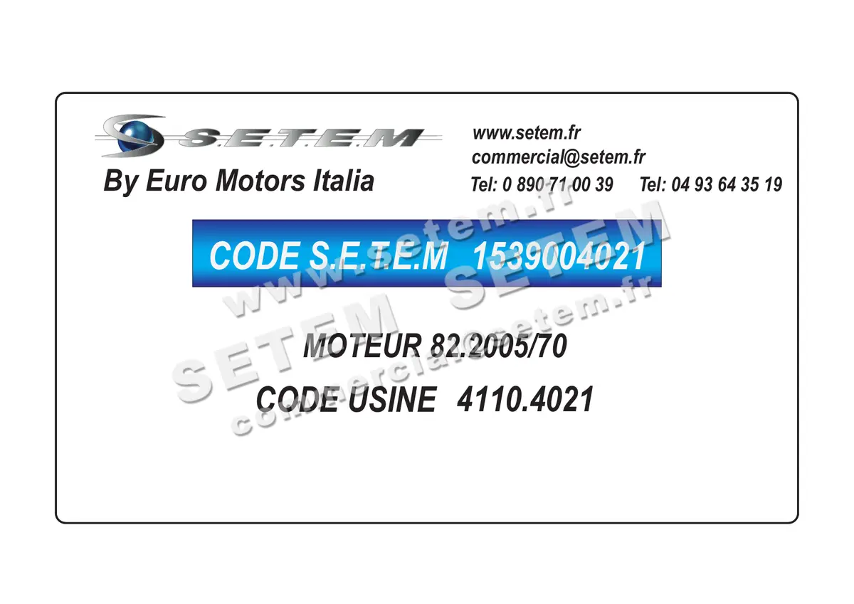 1539004021-MOTEUR EUROMOTORS 82.2005/70 *4110.4021* 4