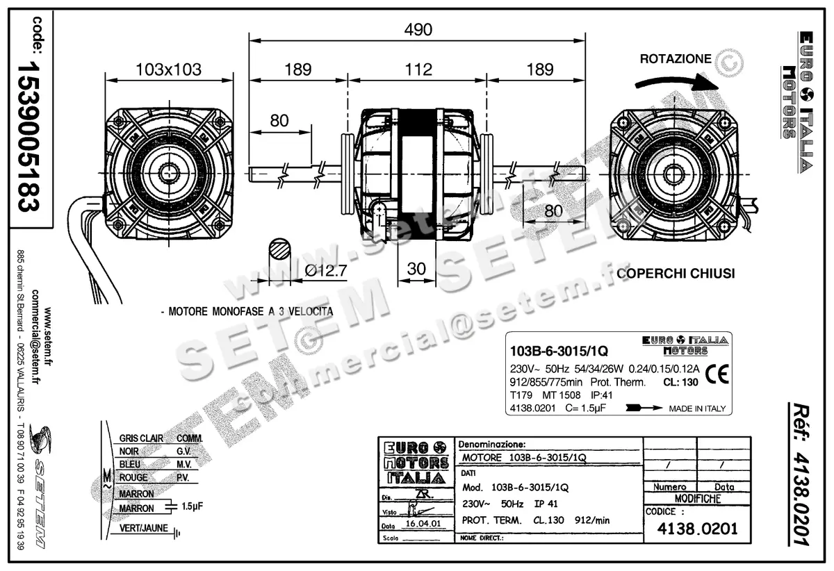 1539005183-MOTEUR EUROMOTORS 103B.6.3015/1Q "MT1508" *4138.0201* 2