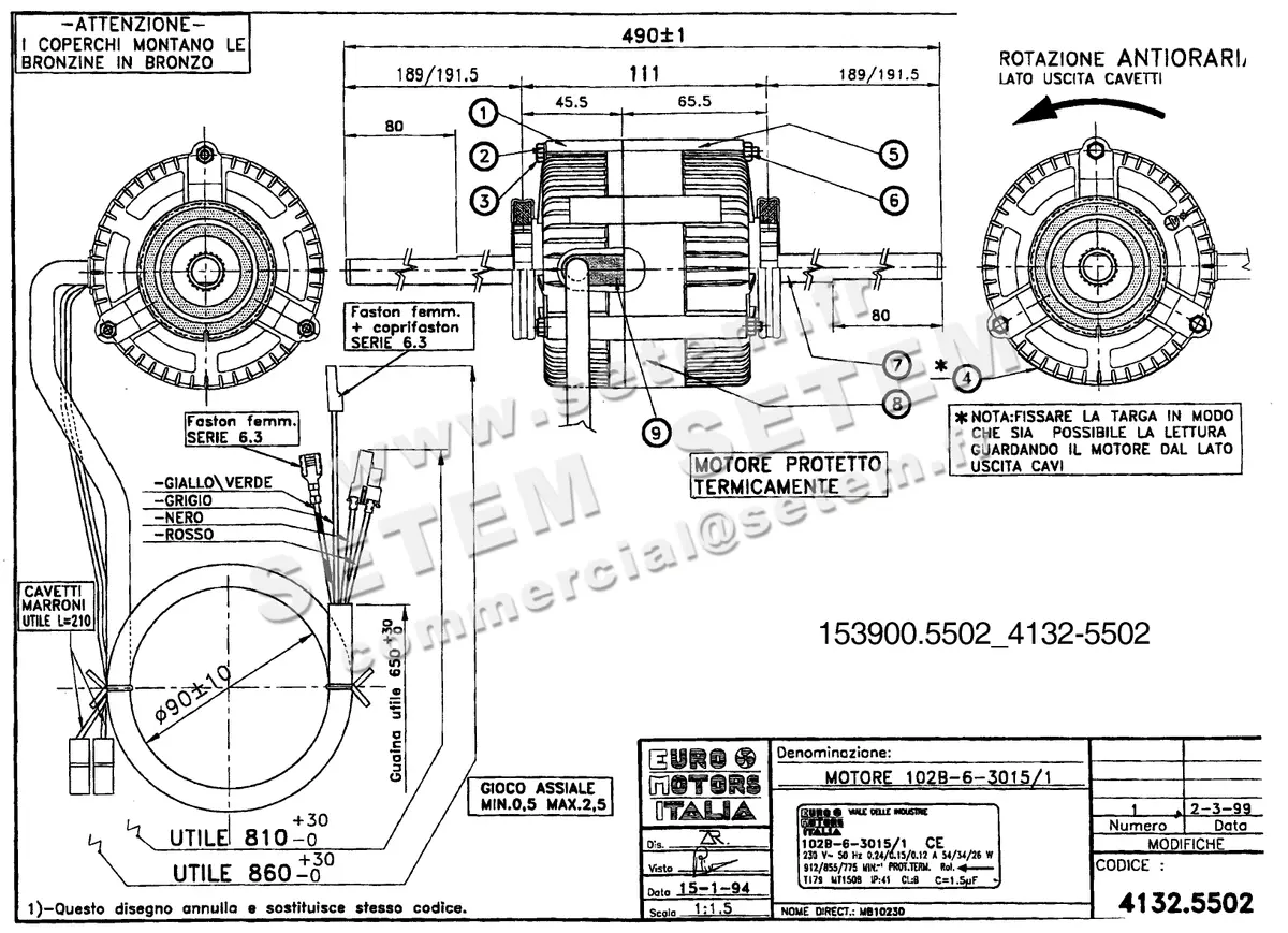 1539005502-MOTEUR EUROMOTORS 102B.6.3015/1 "MT1508" *4132.5502*