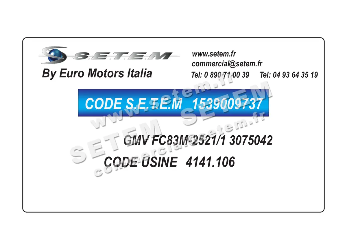 1539009737-GMV EUROMOTORS FC83M-2521/1 "3075042" *4141.1060* 2