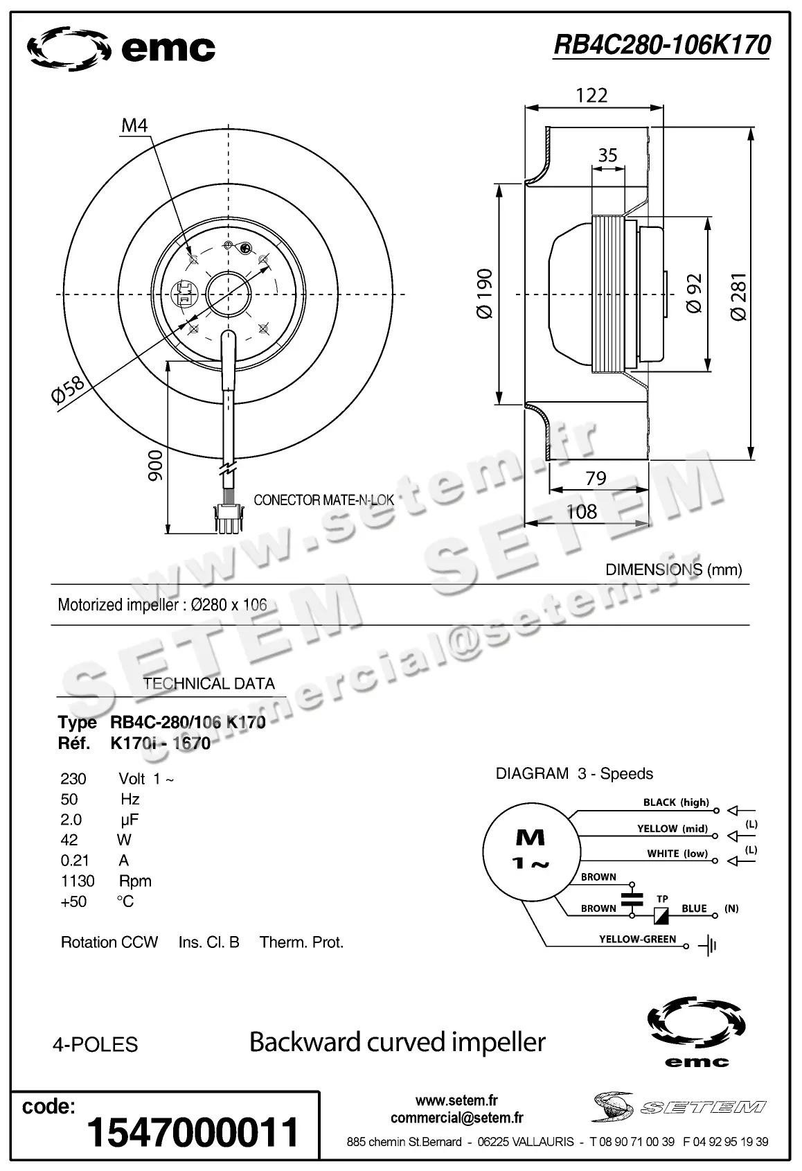 1547000011-MOTOTURBINE EMC RB4C.280/106 *K170I.1670* 2
