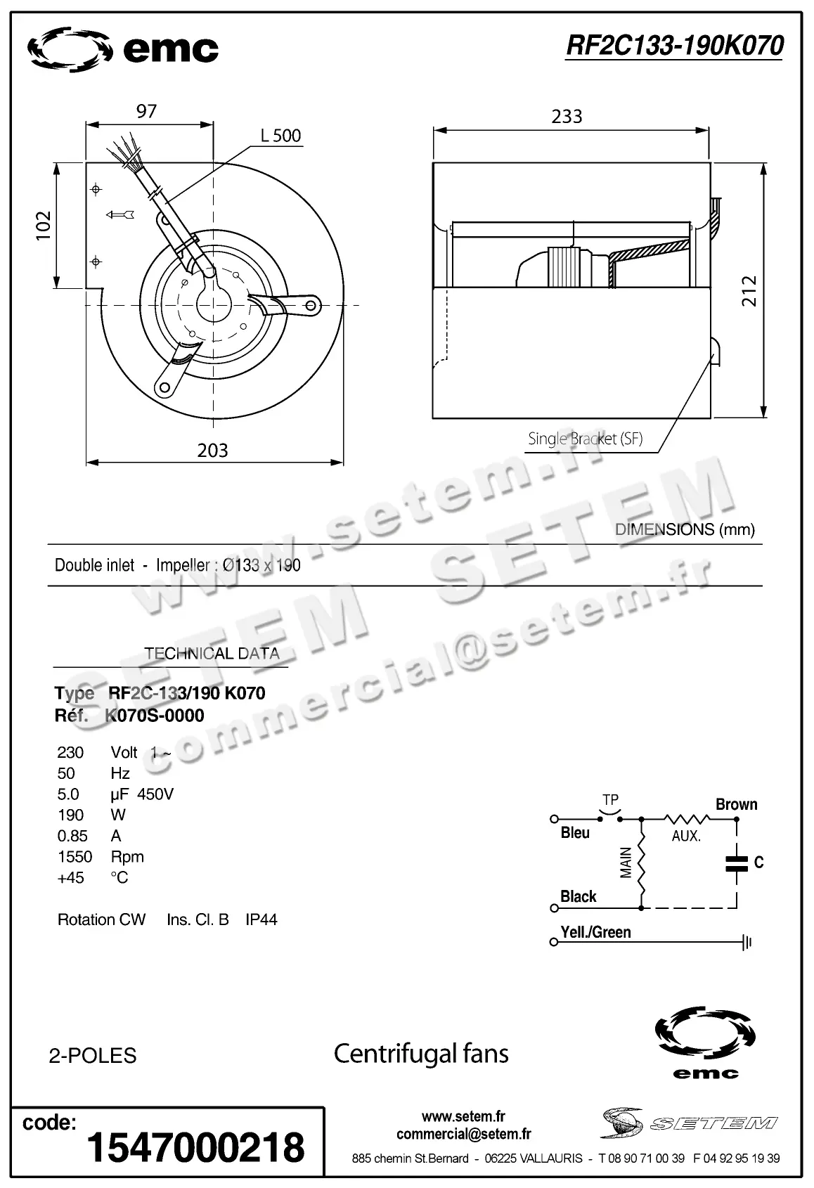 1547000218-VENTILATEUR EMC RF2C.133/190 *K070S.0000* 2
