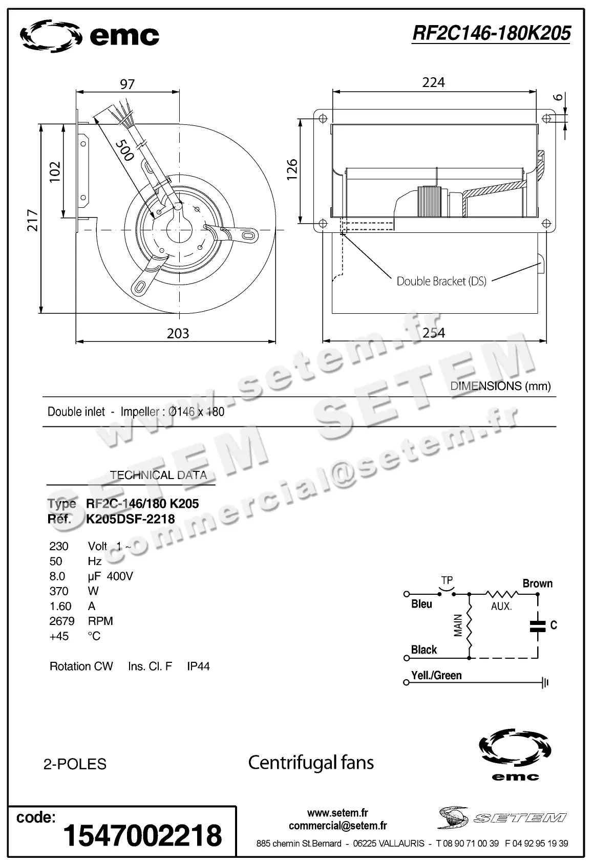 1547002218-VENTILATEUR EMC RF2C.146/180 *K205DSF.2218* 2