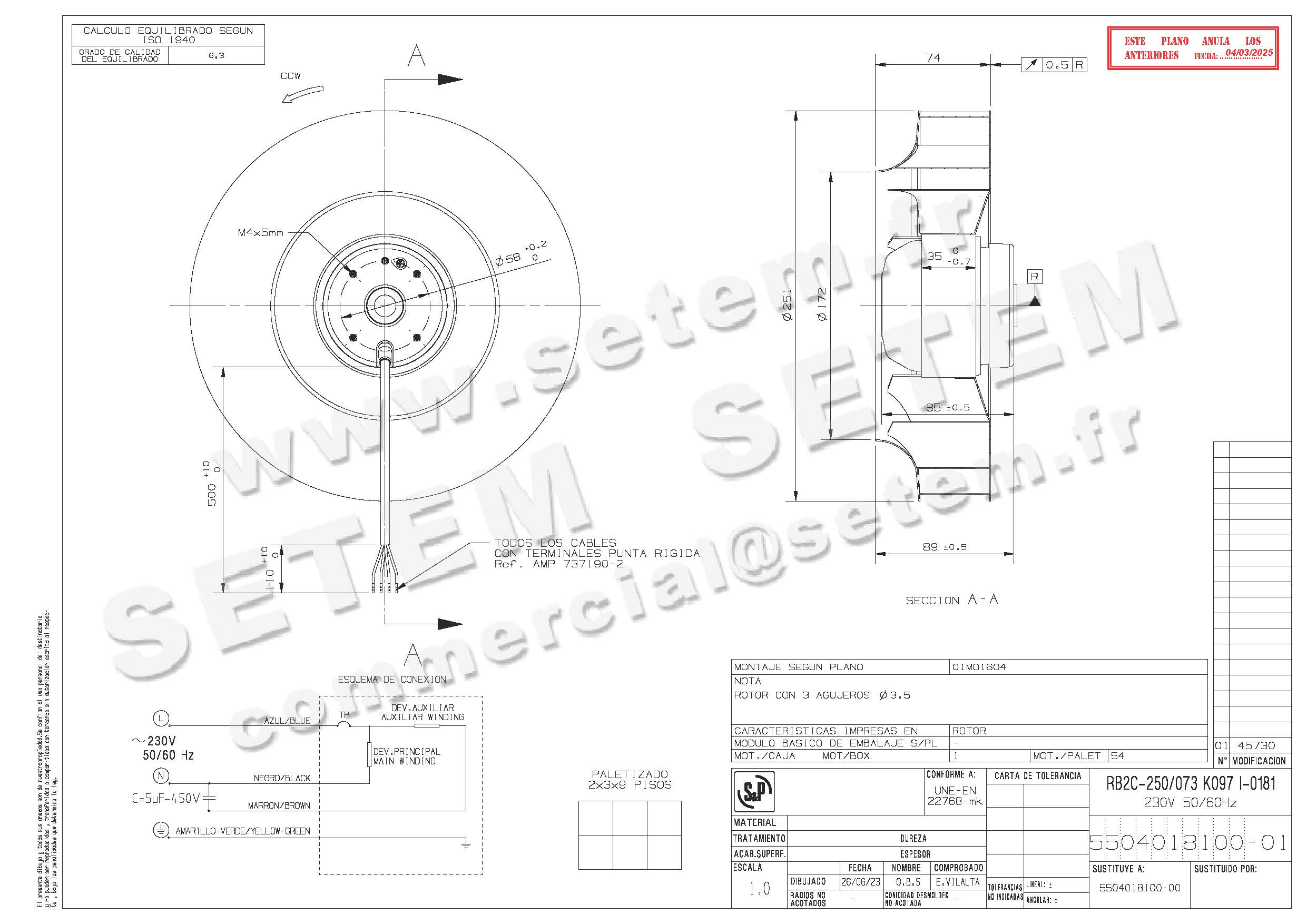 MOTOTURBINE RB2C-250/073 *K097I-0181*