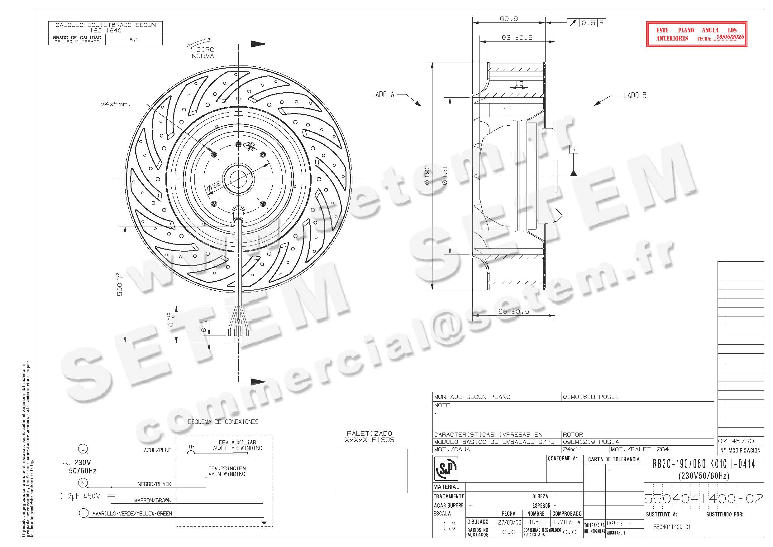 MOTOTURBINE RB2C-190/060 *K010I-0414*