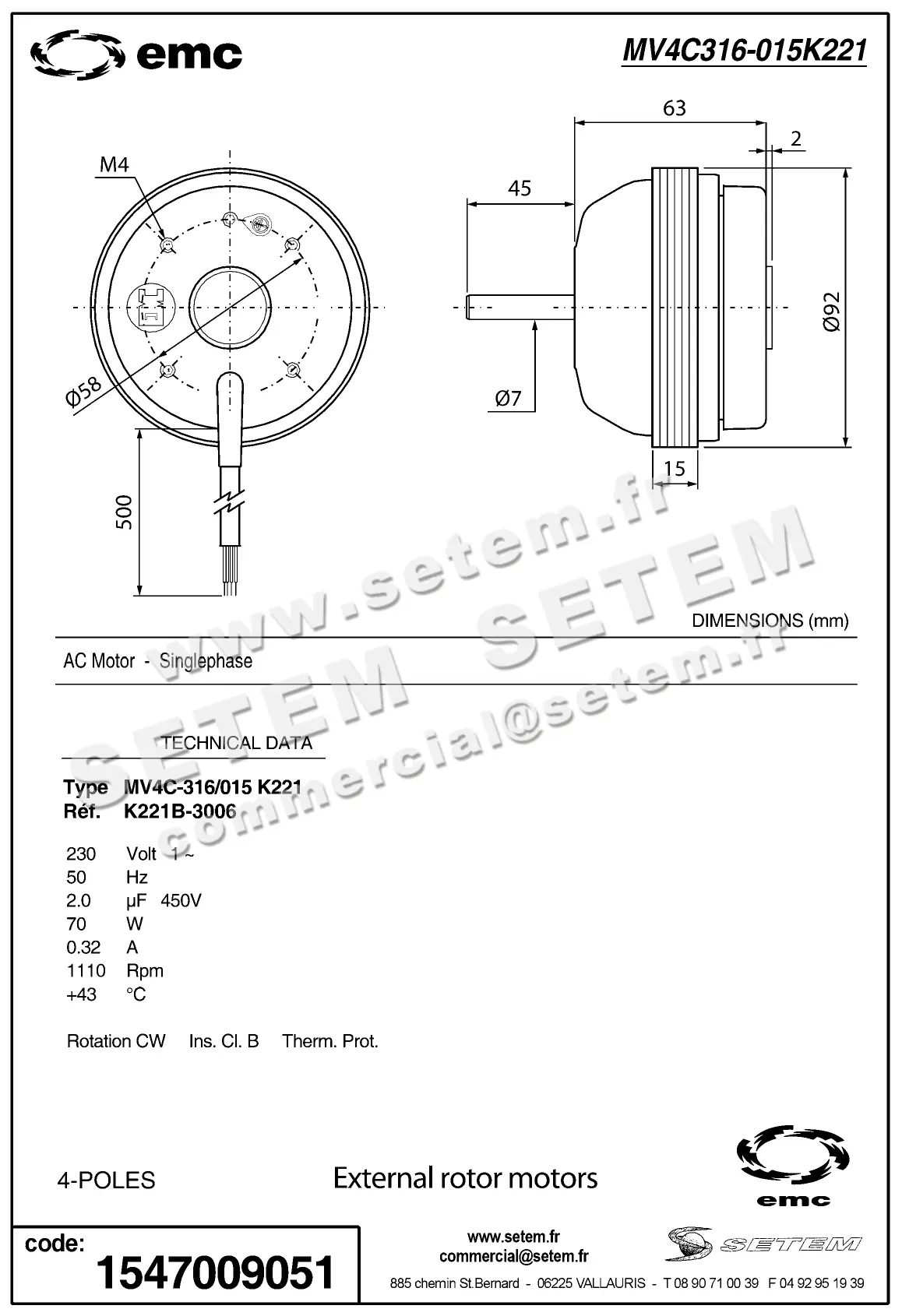 1547009051-MOTEUR EMC MV4C.316/015 *K221B.3006* 2