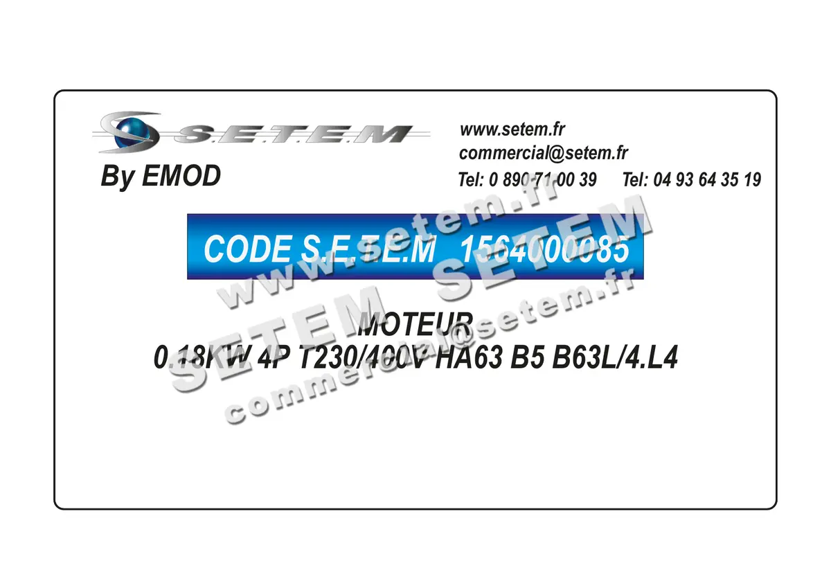 1564000085-MOTEUR EMOD 0.18KW 4P T230/400V HA63 B5 B63L/4.L4