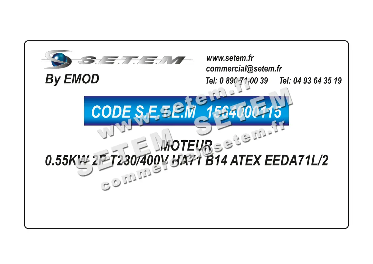 1564000115-MOTEUR EMOD 0.55KW 2P T230/400V HA71 B14 ATEX EEDA71L/2
