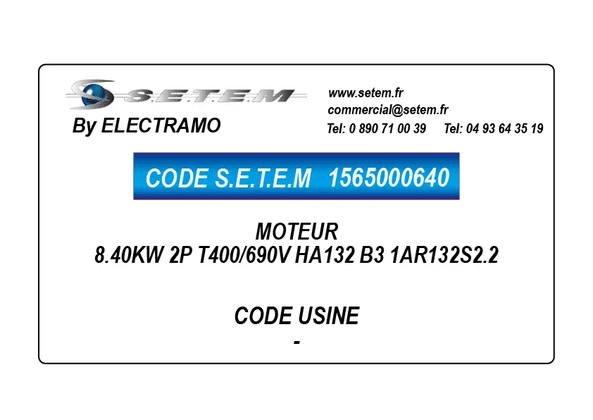 1565000640-MOTEUR ELECTRAMO 8.40KW 2P T400/690V HA132 B3 1AR132S2.2