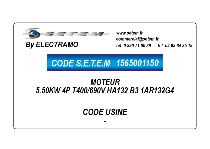 1565001150-MOTEUR ELECTRAMO 5.50KW 4P T400/690V HA132 B3 1AR132G4