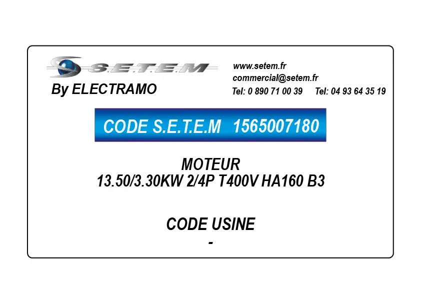 1565007180-MOTEUR ELECTRAMO 13.50/3.30KW 2/4P T400V HA160 B3